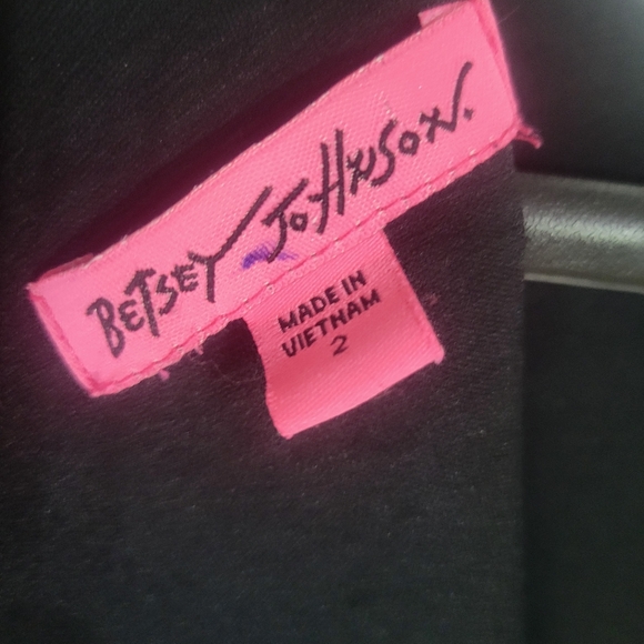 Betsey Johnson black and gray floral pencil dress size 2 whimsigoth office siren - Picture 7 of 9